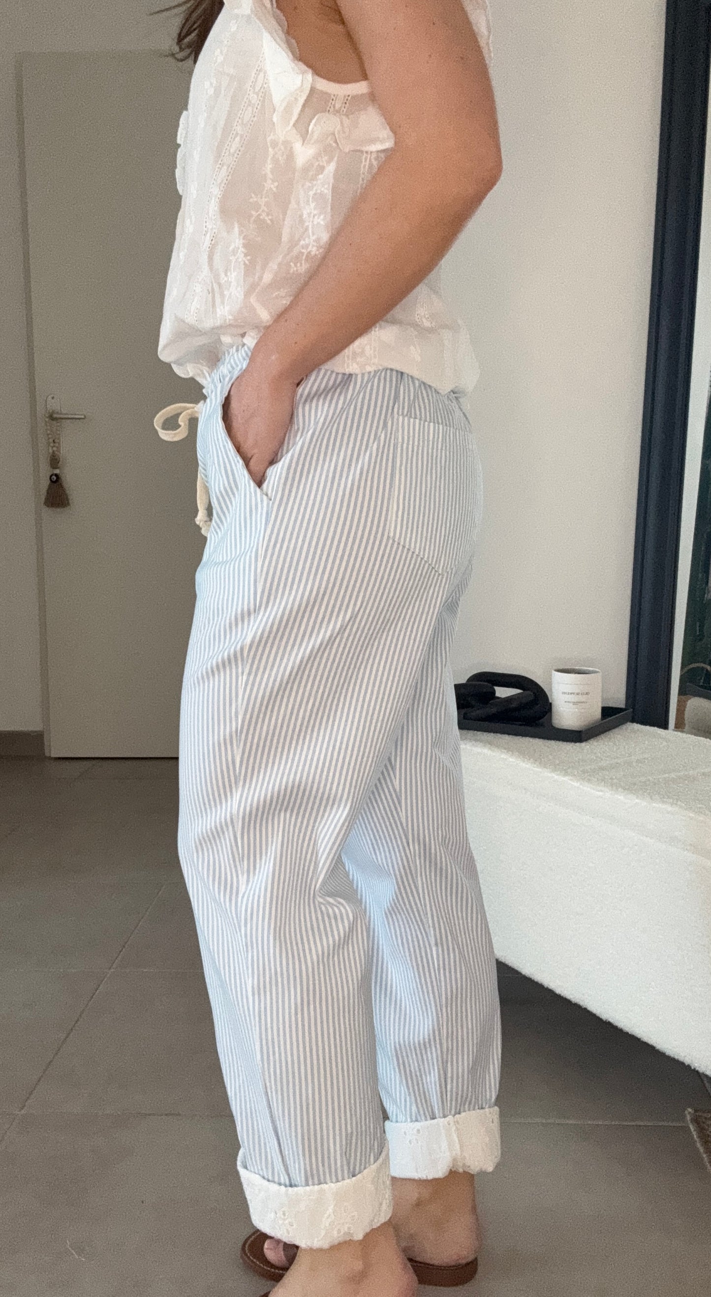 Pantalon popeline