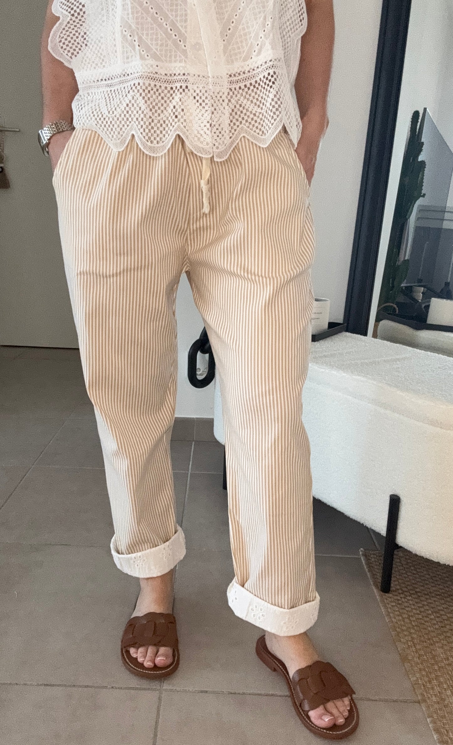 Pantalon popeline