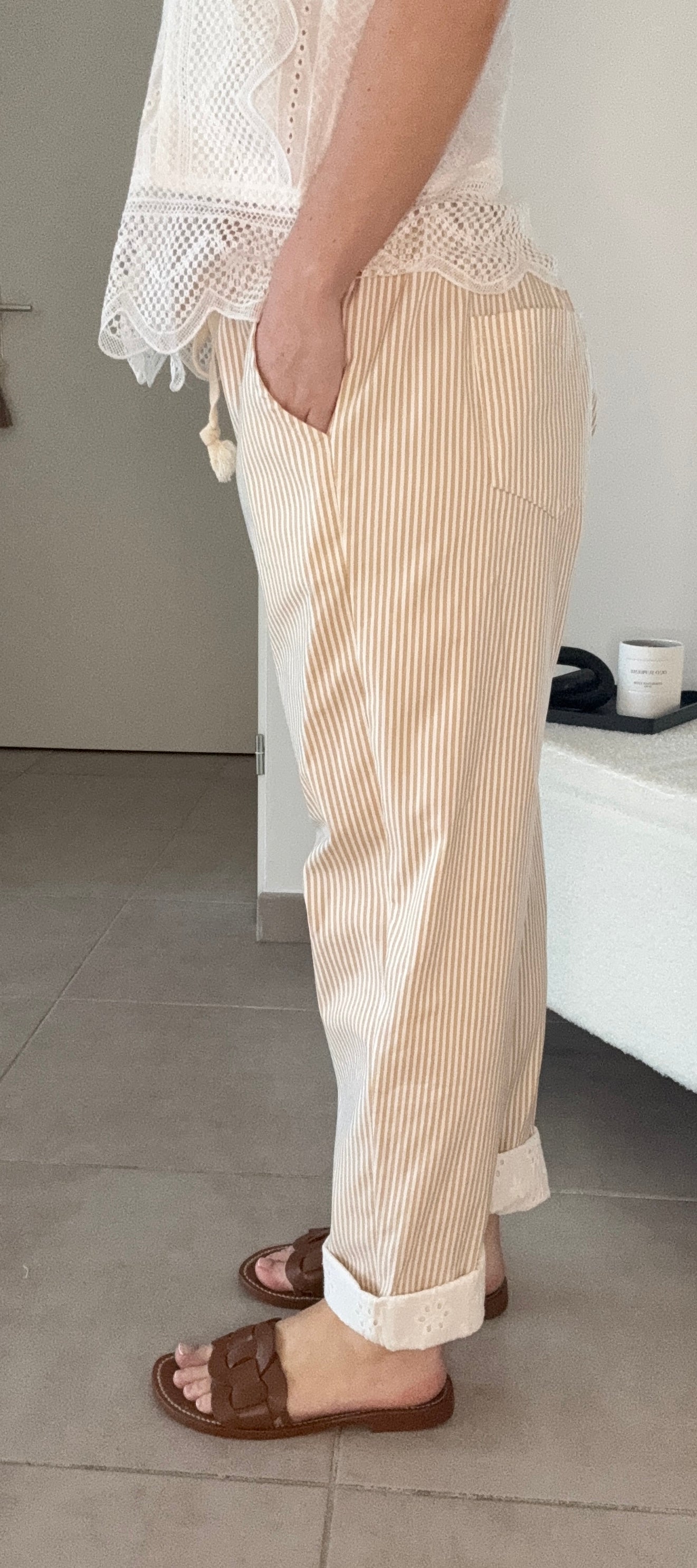 Pantalon popeline